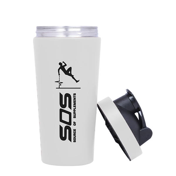 White SOS Premium Steel Shaker
